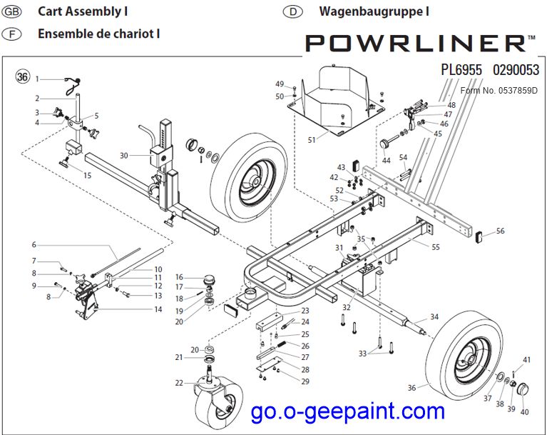 Titan powrliner 6955 cart 1 assembly