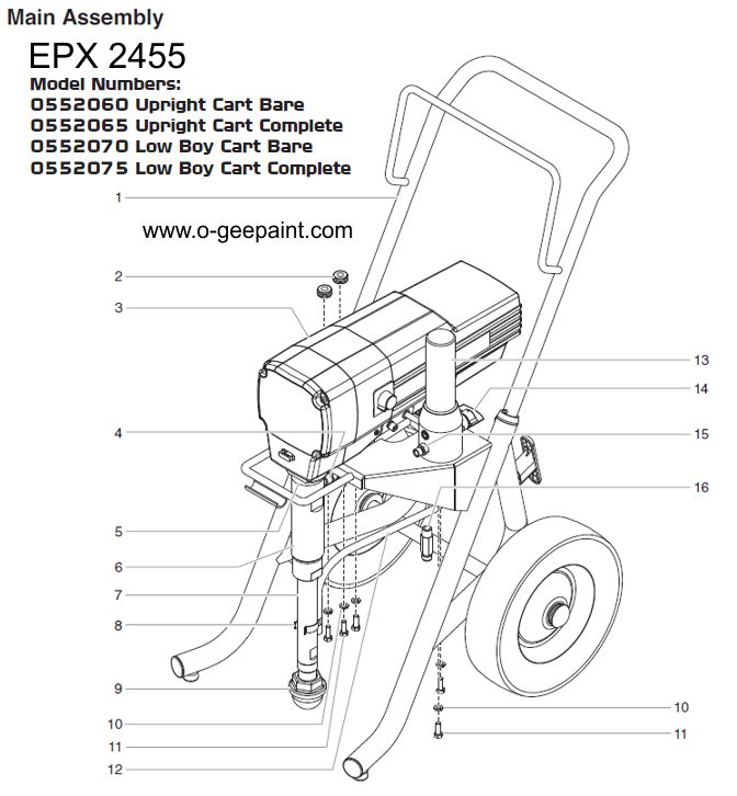 Spraytech EPX2455 airless sprayer highrider