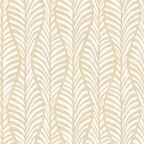 BLOCK PRINT LEAVES WHITE CLAY BL16009