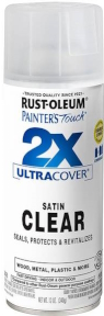 2X CLEAR SATIN SPRAY 12 OZ