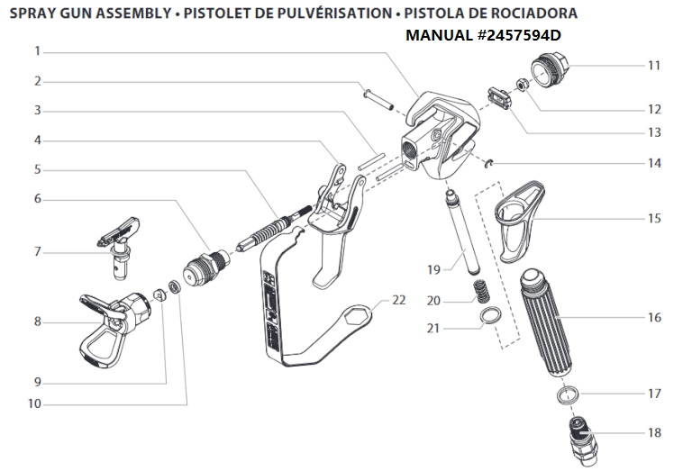 IMPACT X 120 SPRAY GUN ASSEMBLY