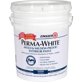 PERMA-WHITE EXTERIOR SATIN 5-GALLON