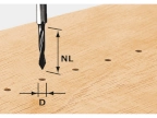 DOWEL DRILL HW 5X30MM  "V" TIP