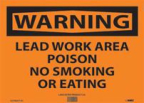 LEAD AREA WARNING SIGN 10X14