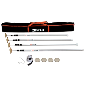 ZIPWALL 4  12' POLE KIT / CASE