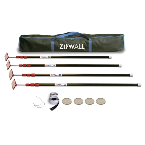 ZIPWALL 4  10' POLE KIT / CASE