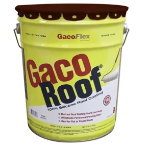 GACO SILICONE ROOF 5 GAL- BROWN