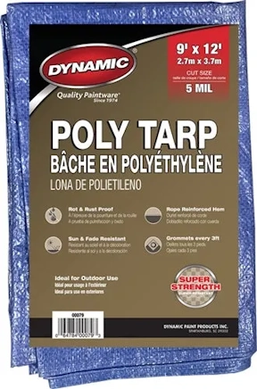 TARP BLUE POLY  9 X 12*  D