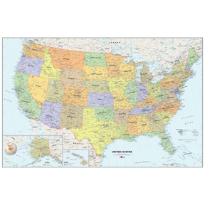 UNITED STATES DRY ERASE MAP