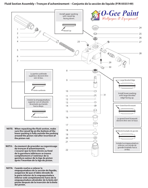 GPX85 FLUID SECTION ASSEMBLY