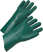 GREEN PVC 14" CUFF GLOVES D