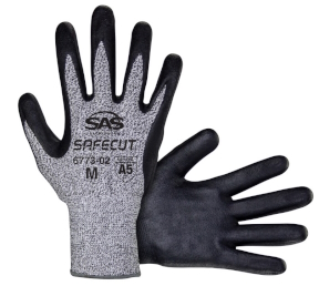 HHPE KNIT GLOVES - PVC GRIP  M