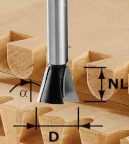 DOVETAIL BIT HW 14.3MM 15  FS/S